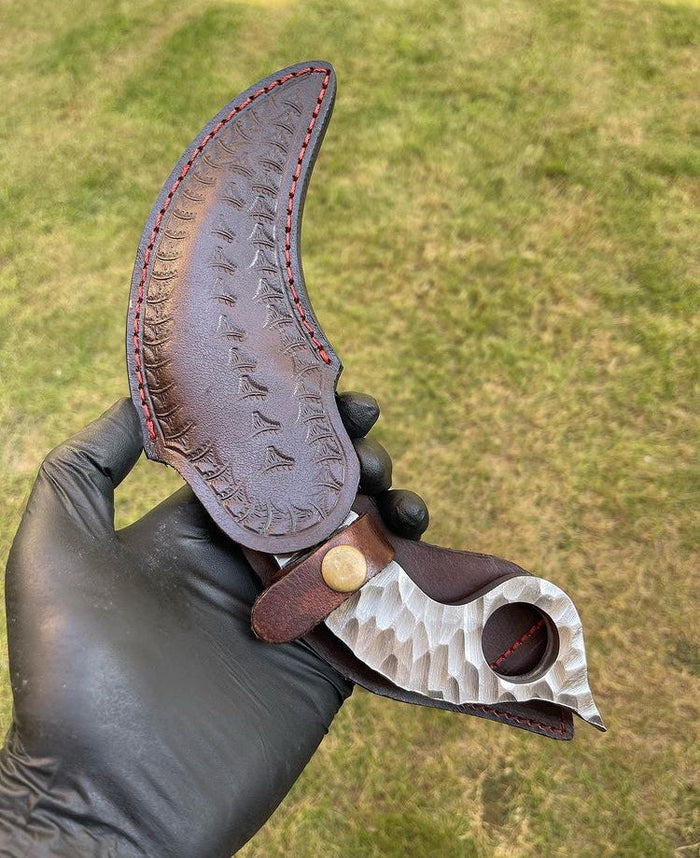 Hand Forged Integral D2 steel karambit knife cskforged