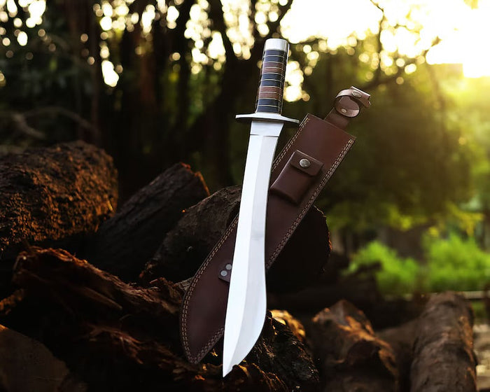 Hand Made J2 Steel Camping Knife, Multi Functional Outdoor Companion & Wood Handle cskforged