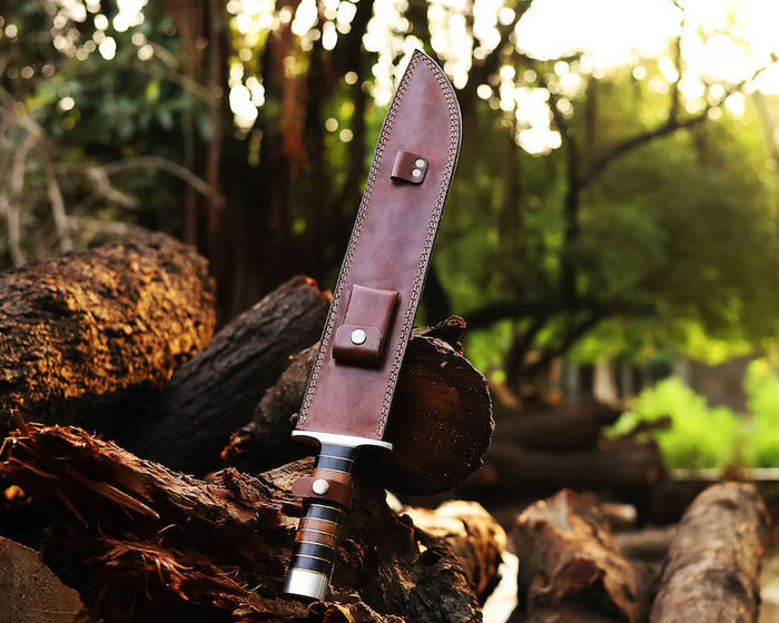 Hand Made J2 Steel Camping Knife, Multi Functional Outdoor Companion & Wood Handle cskforged