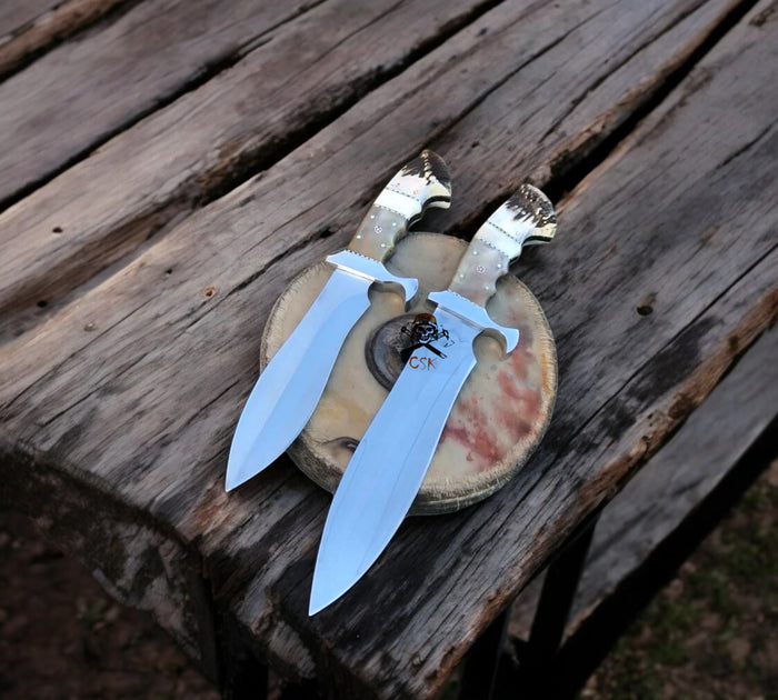 Handcrafted Hunting Camping Knife Set – Razor Sharp Full Tang Blades cskforged