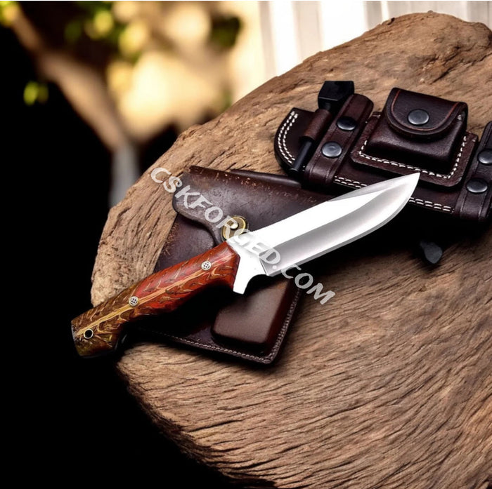 Handmade 10" Custom PINE CONE Hunting Camping Knife cskforged