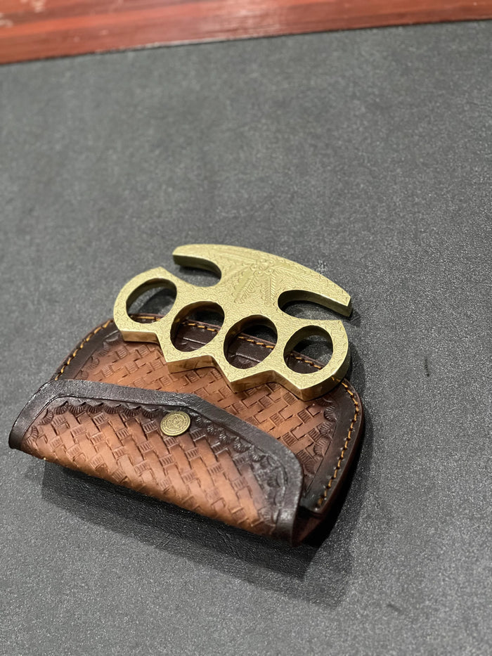Handmade Brass Engraved Knuckle cskforged