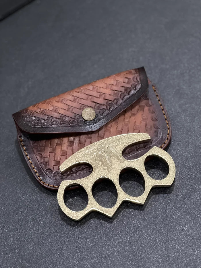 Handmade Brass Engraved Knuckle cskforged