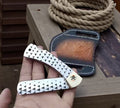 Handmade Cowboy Pocket Knife - 3” Farrier Rasp Blade Belt Sheath cskforged