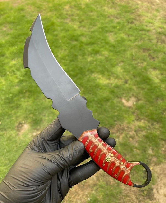Handmade D2 steel Black Coated karambit knife cskforged