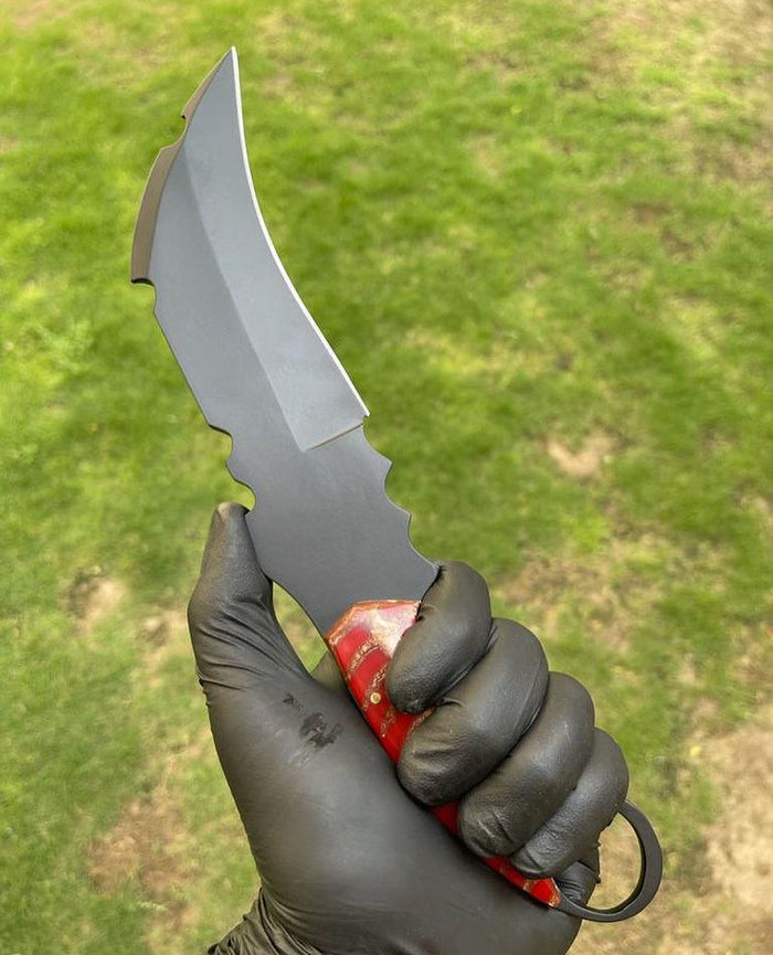 Handmade D2 steel Black Coated karambit knife cskforged
