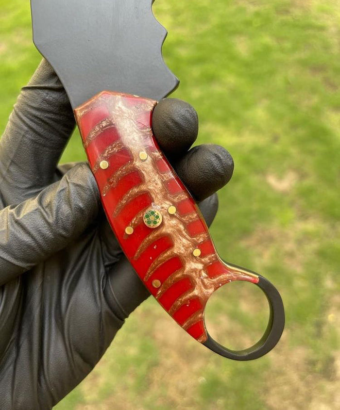 Handmade D2 steel Black Coated karambit knife cskforged