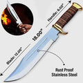 Handmade D2 Steel Mirror Polish Heavy Duty Camping Knife cskforged