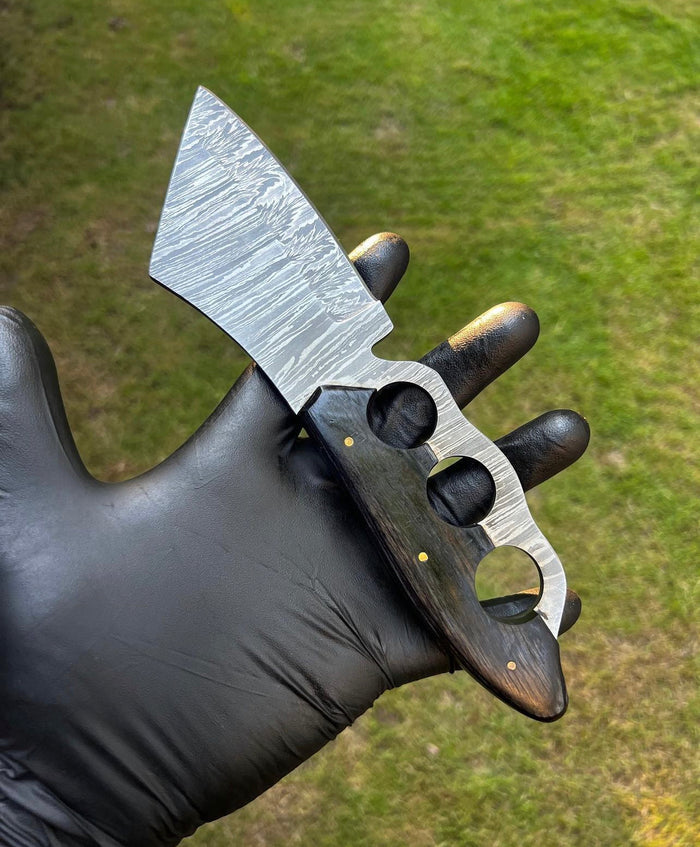 Handmade Damascus Knuckle Knife cskforged