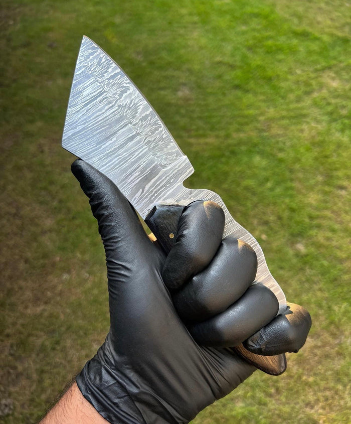 Handmade Damascus Knuckle Knife cskforged
