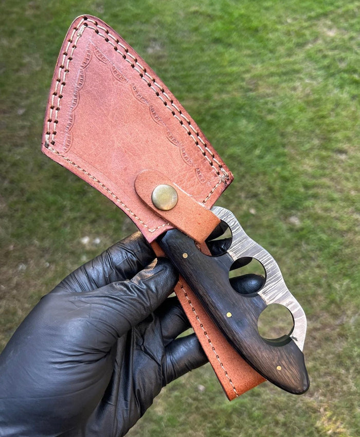 Handmade Damascus Knuckle Knife cskforged