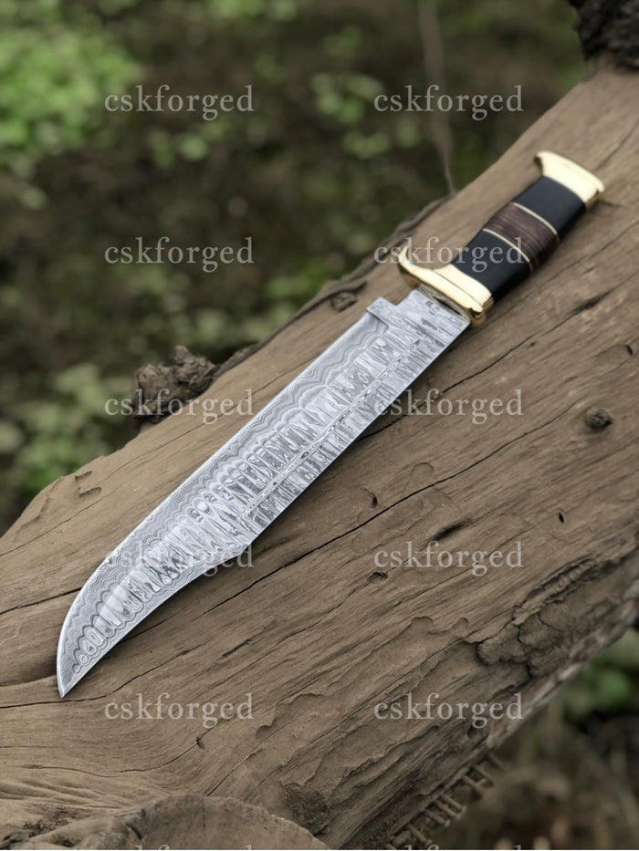 Handmade Damascus Steel Crocodile Dundee Knife By Paul Hogan| cskforged cskforged