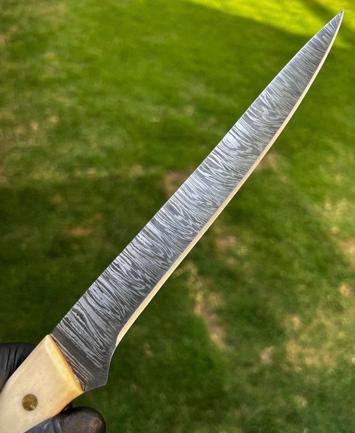Handmade Damascus steel fillet knife cskforged