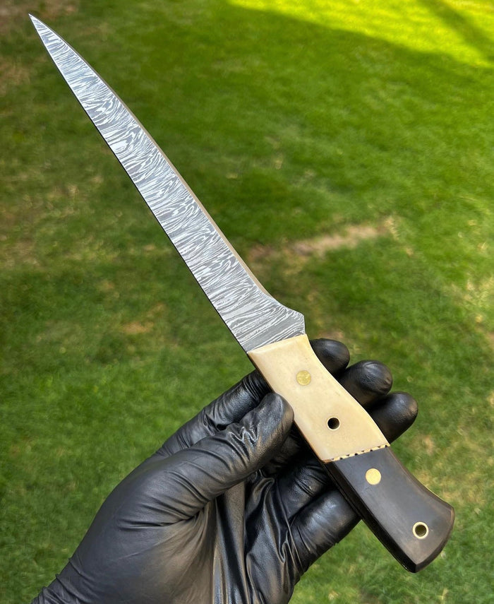 Handmade Damascus steel fillet knife cskforged