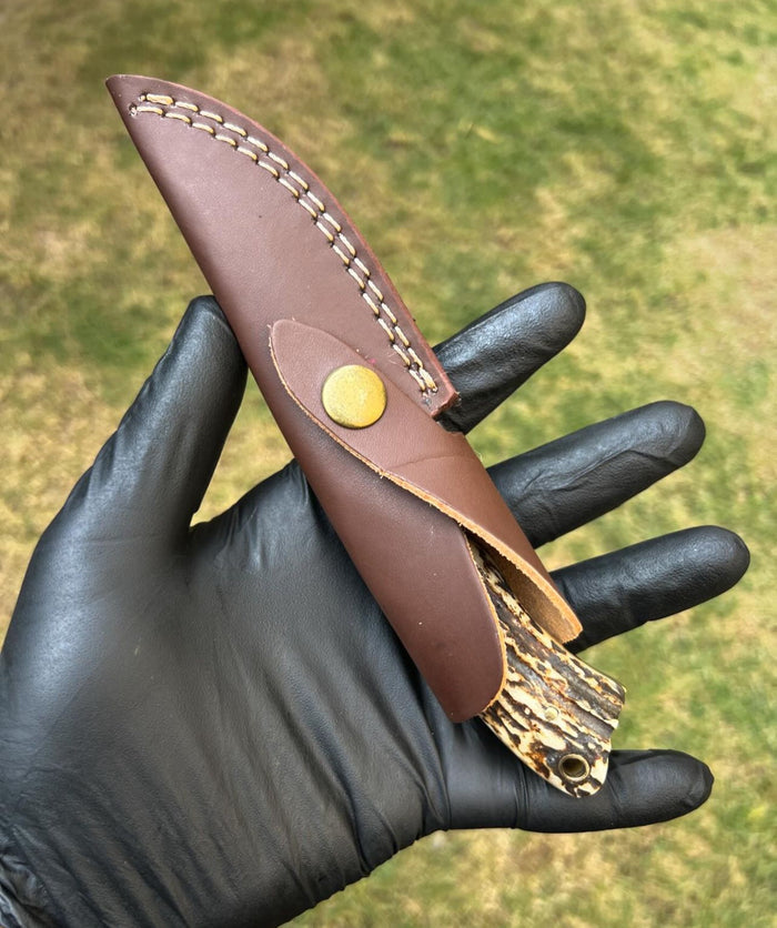 Handmade Damascus Steel Fixed Blade Hunting Knife cskforged
