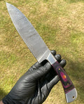 Handmade Damascus Steel Fixed Bladed chef knife cskforged