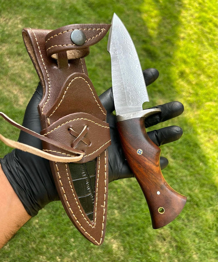 Handmade Damascus Steel Hunting Knife cskforged