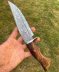 Handmade Damascus Steel Hunting Knife cskforged