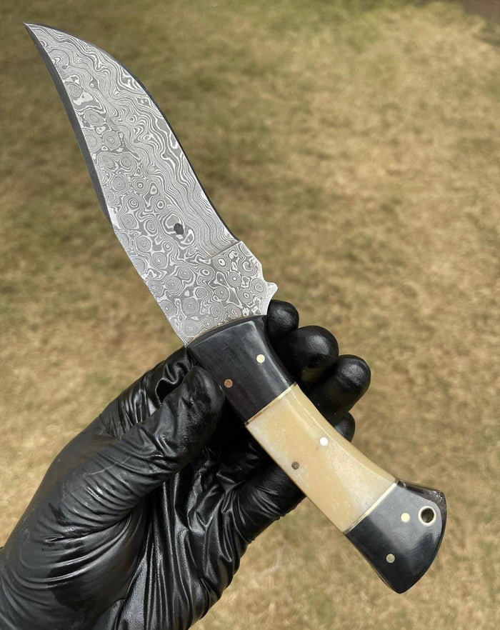 Handmade Damascus Steel Hunting Knife cskforged