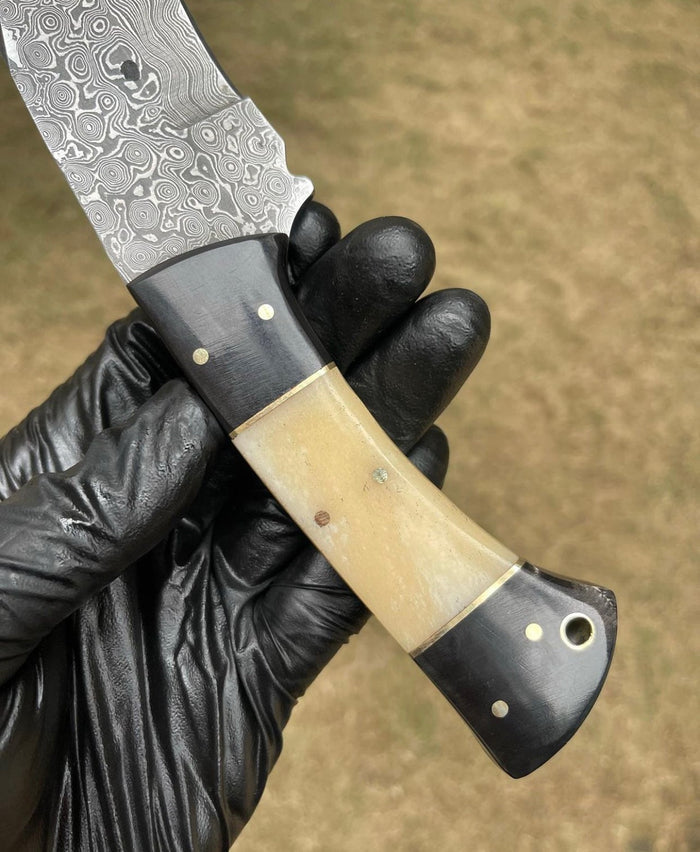 Handmade Damascus Steel Hunting Knife cskforged