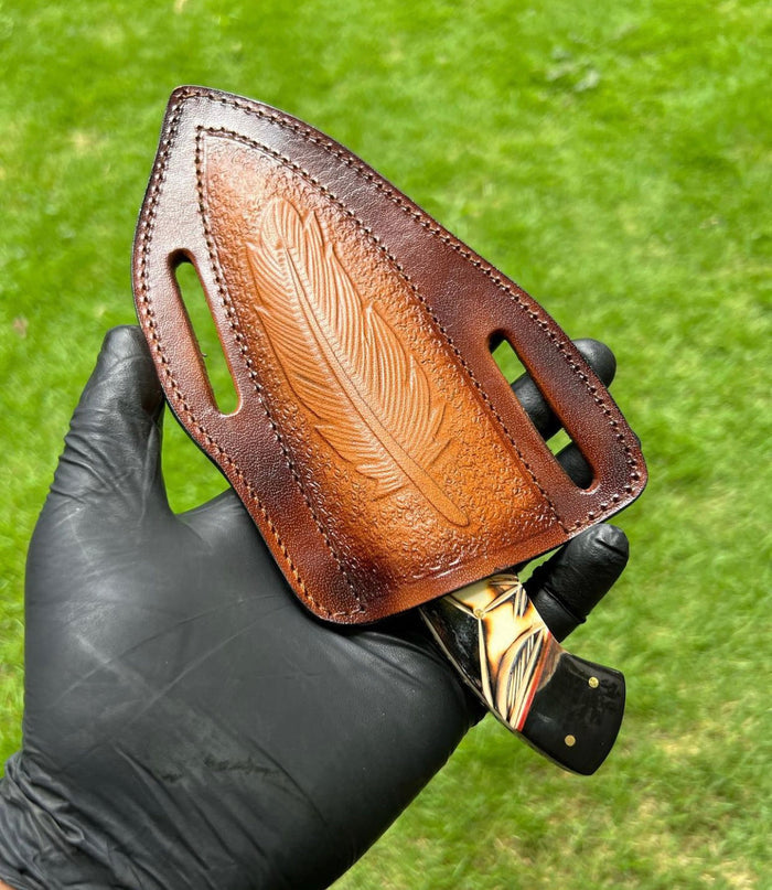 Handmade Damascus Steel Hunting Knife cskforged