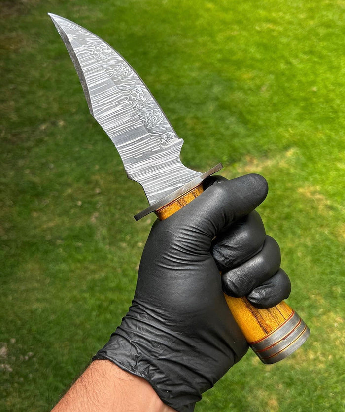 Handmade Damascus Steel Hunting Knife cskforged