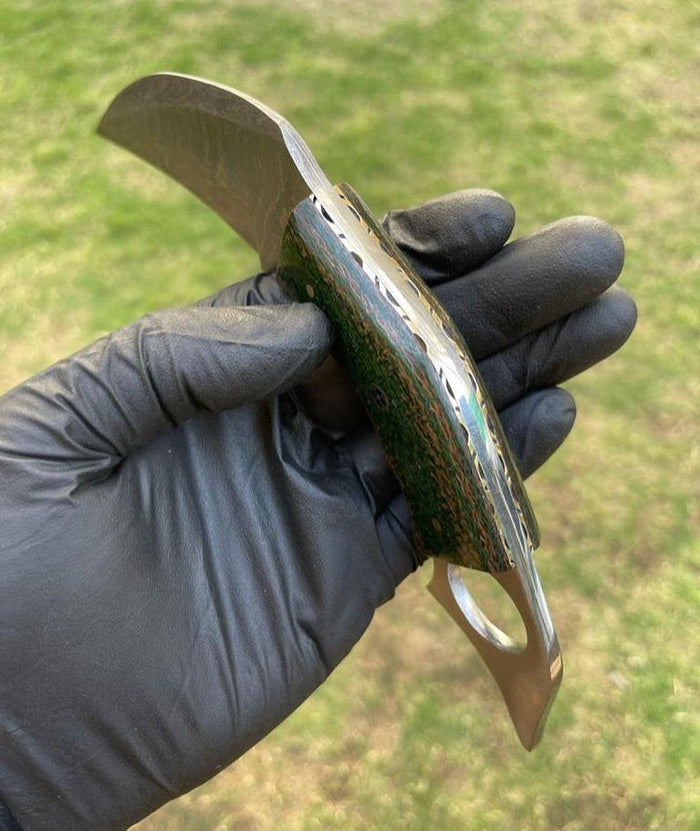 Handmade Damascus steel karambit knife cskforged