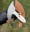 Handmade Damascus Ulu Knife cskforged