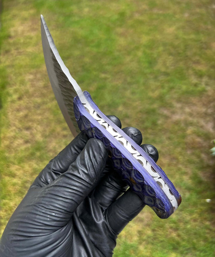 Handmade Damascus Ulu Knife cskforged