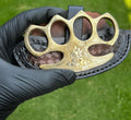 Handmade Engraved Brass knuckle cskforged
