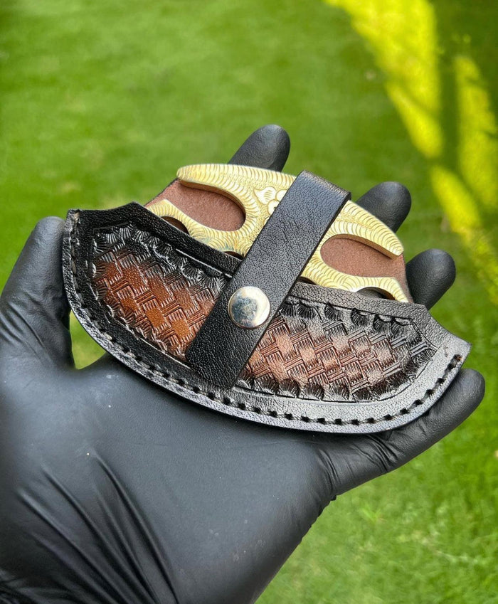 Handmade Engraved Brass knuckle cskforged