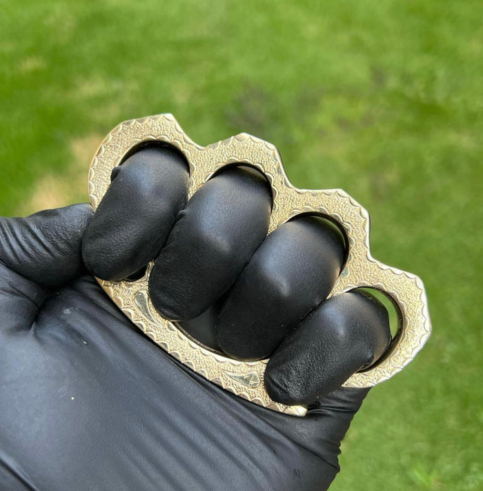 Handmade Engraved Brass knuckle cskforged