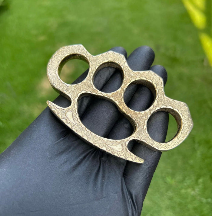 Handmade Engraved Brass knuckle cskforged