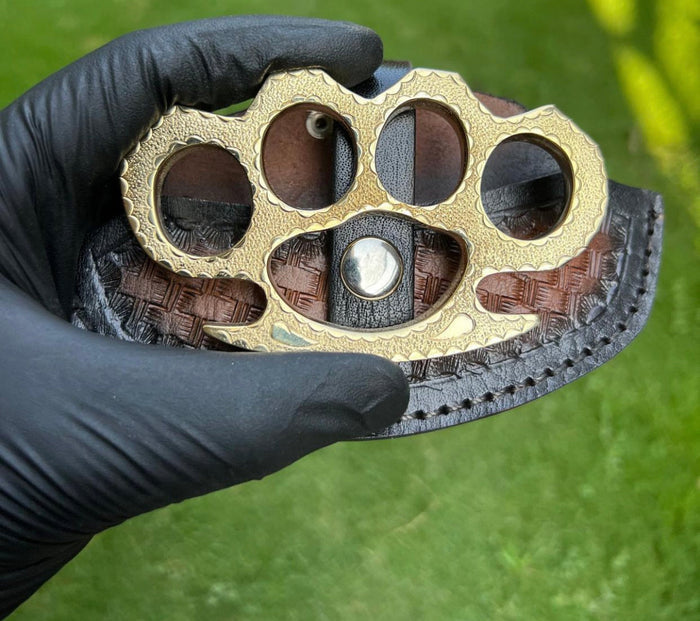 Handmade Engraved Brass knuckle cskforged