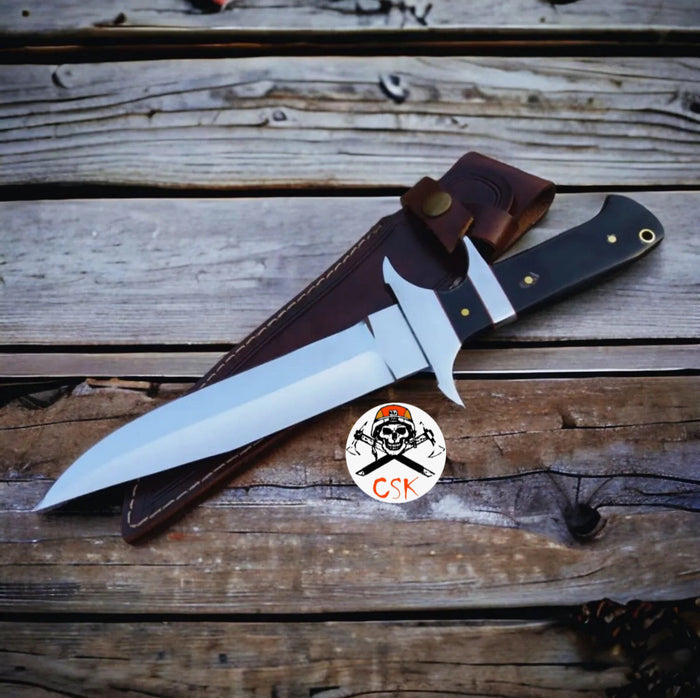Handmade Finger Guard Loveless Knife with Micarta Handle- Full Tang build cskforged