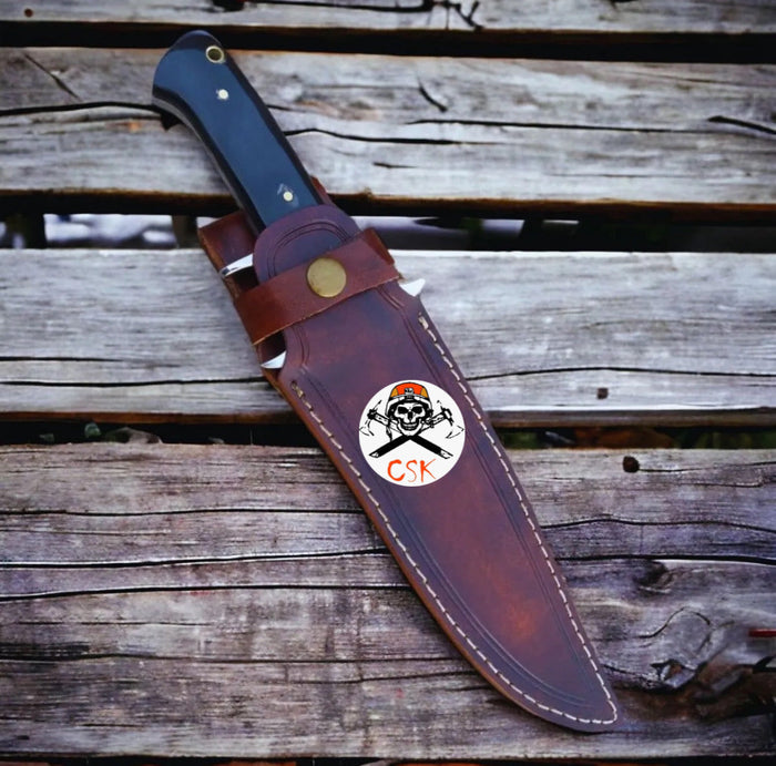 Handmade Finger Guard Loveless Knife with Micarta Handle- Full Tang build cskforged