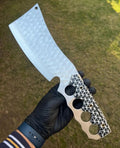 Handmade Full Tang Chopper knife with knuckle handle cskforged