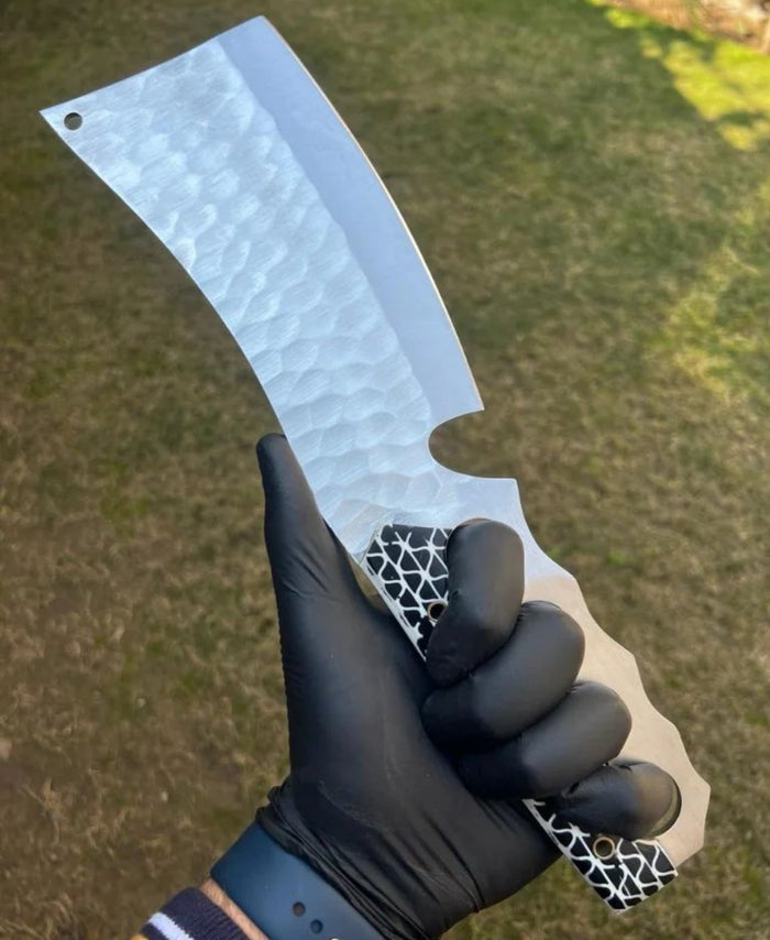 Handmade Full Tang Chopper knife with knuckle handle cskforged