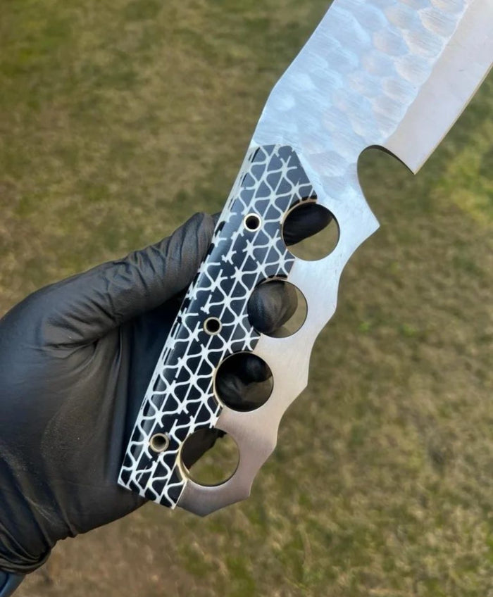 Handmade Full Tang Chopper knife with knuckle handle cskforged