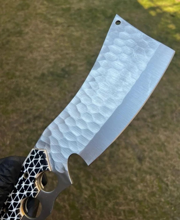Handmade Full Tang Chopper knife with knuckle handle cskforged