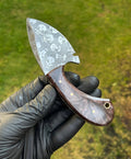 Handmade High Carbon Skull Etched Hunting Knife cskforged