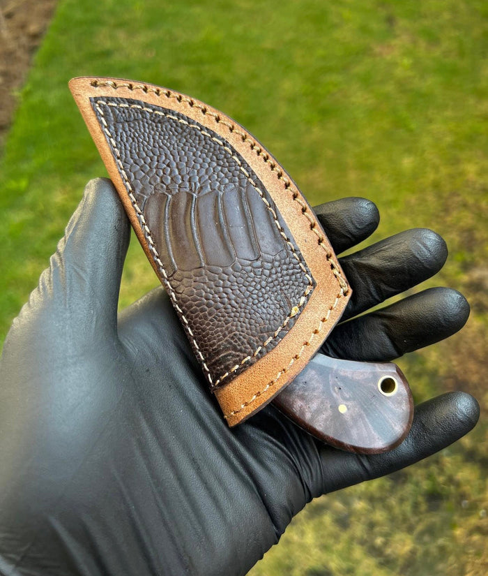 Handmade High Carbon Skull Etched Hunting Knife cskforged