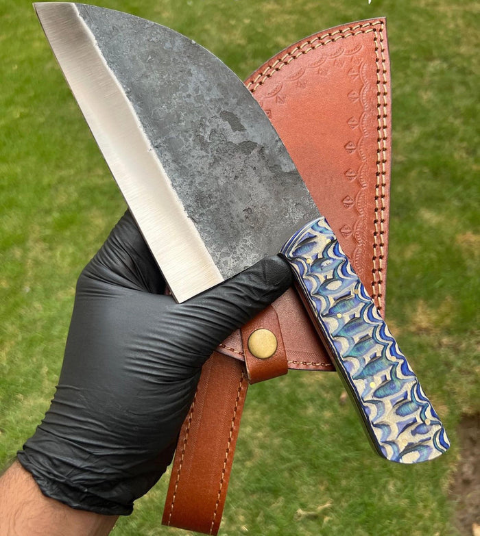 Handmade high carbon steel chef chopper cleaver cskforged