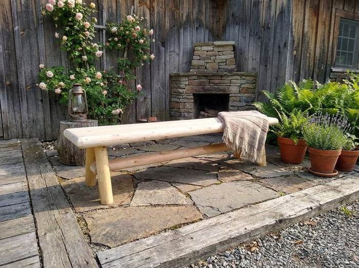 Handmade Solid Wooden Bench Cedar Creek Rustic Furniture