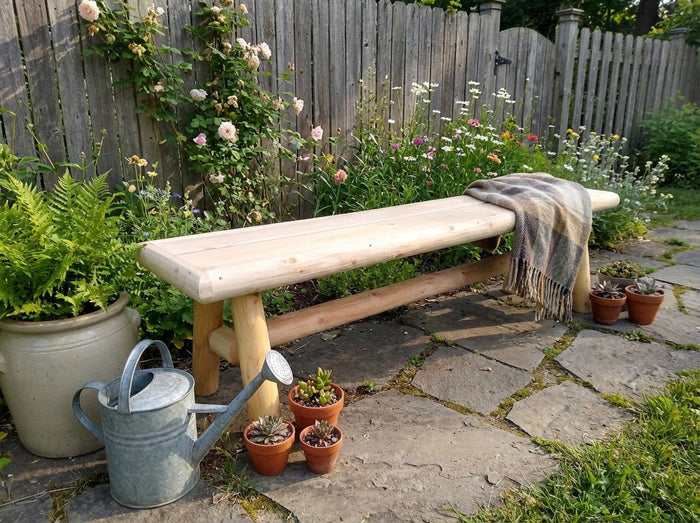 Handmade Solid Wooden Bench Cedar Creek Rustic Furniture