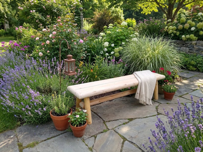 Handmade Solid Wooden Bench Cedar Creek Rustic Furniture