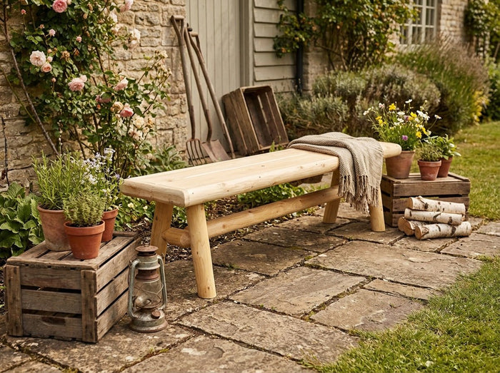 Handmade Solid Wooden Bench Cedar Creek Rustic Furniture