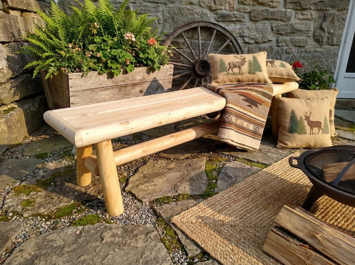 Handmade Solid Wooden Bench Cedar Creek Rustic Furniture