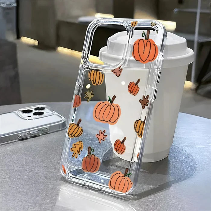 Happy Halloween Pumpkin Clear Phone Case For iPhone PhoneShells