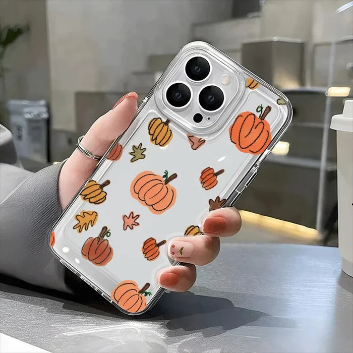 Happy Halloween Pumpkin Clear Phone Case For iPhone PhoneShells